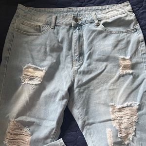 Distressed Mom Jeans